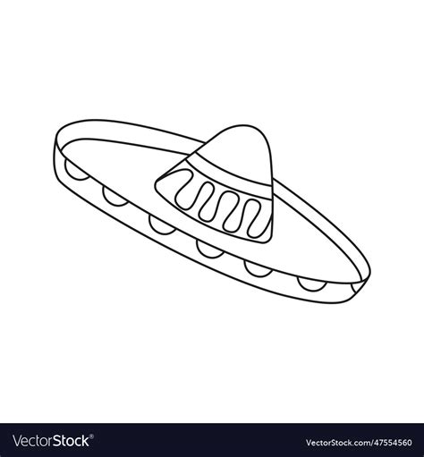 Sambrero in doodle style Royalty Free Vector Image