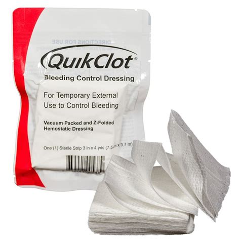 Quikclot Bleeding Control Dressing 3x4yd Z Fold Chinook Medical Gear