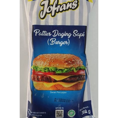 Jual BEEF PATTIES JOFRANS BURGER SAPI 360GR Shopee Indonesia