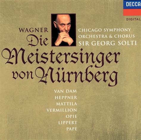 Wagner Meistersinger von Nürnberg WWV 96 Act 1 Mein Herr