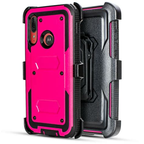 For Motorola Moto E Plus Holster Phone Case Dual Layer Full Body