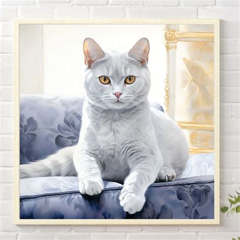 5D DIY Full Round Drill Diamond Painting Cat Kit Home Art Decoration