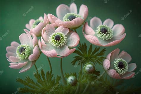 Premium Photo A Macro Photograph Of A Cluster Of Anemones In Pink On