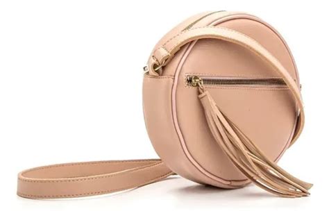 Bolso pequeño y redondo para mujer transversal casual de color nude MercadoLibre