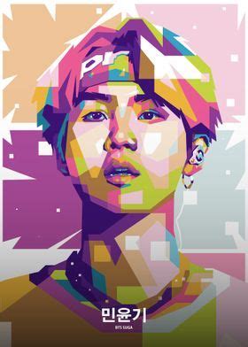 Bts Min Yoon Gi Poster Picture Metal Print Paint By Andi Permana