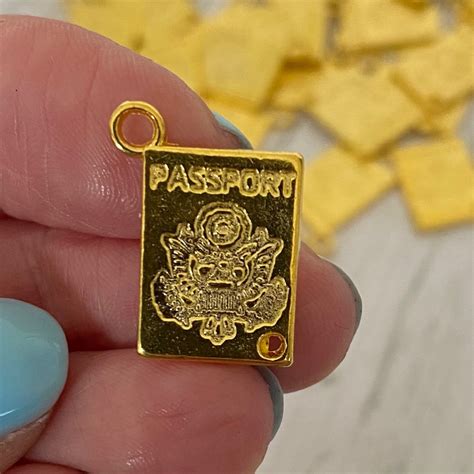 1510 Passport Charms Anchor Enamel Travel Charm Wanderlust Etsy