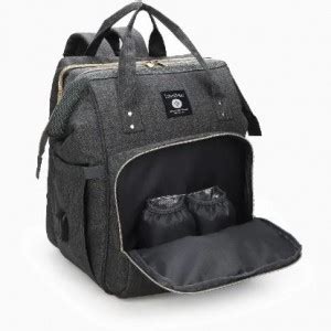 Totes Babe Alma Convertible Diaper Backpack Dark Grey GeeWiz