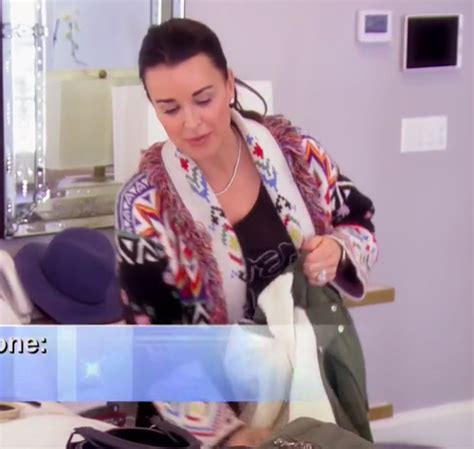 Kyle Richards Printed Fringe Cardigan Big Blonde Hair