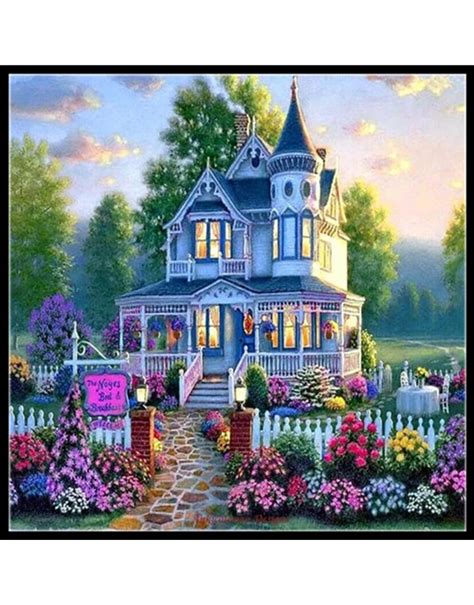 Cottage Villa Garden Counted Cross Stitch Patterns Kits Color