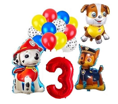 BALONY ZESTAW 3 URODZINY TRZECIE PAW PSI PATROL 13262981256 Allegro Pl