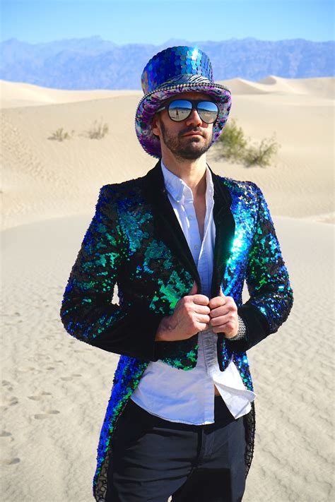 Mens Sequin Tailcoat — Love Khaos Ethically Made Festival Clothing