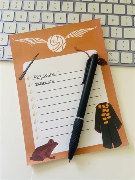 Harry Potter Notepad Harry Potter To Do List Notepad Etsy