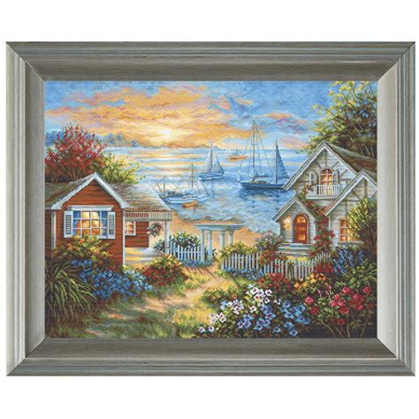 Seafront Counted Cross Stitch Kit Needlework Projects Tools