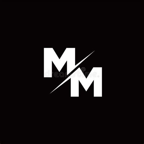 Letter M Logo Monogram Overlapping Line Mark MM Initials Combination