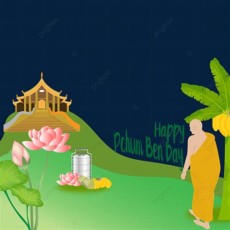 Pchum Ben Day Beautiful Design Pchum Ben Festive Wish Png And Vector