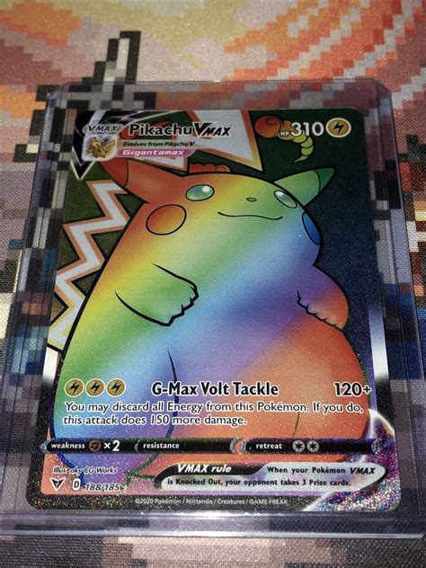 Mavin Pikachu Vmax Rainbow Nm Vivid Voltage Pokemon Trading Card Game