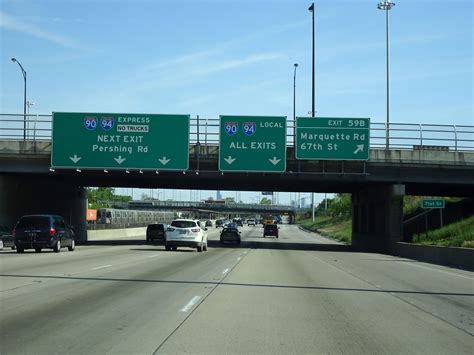 Illinois Interstate 94 Westbound Cross Country Roads