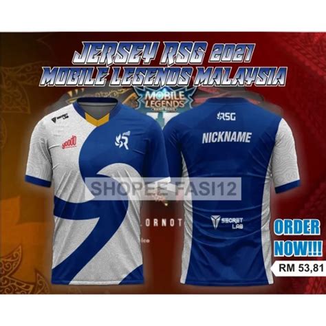 T Shirt JERSEY RSG 2022 NEW Malaysia MPLMY S7 S8 FREE NICKNAME