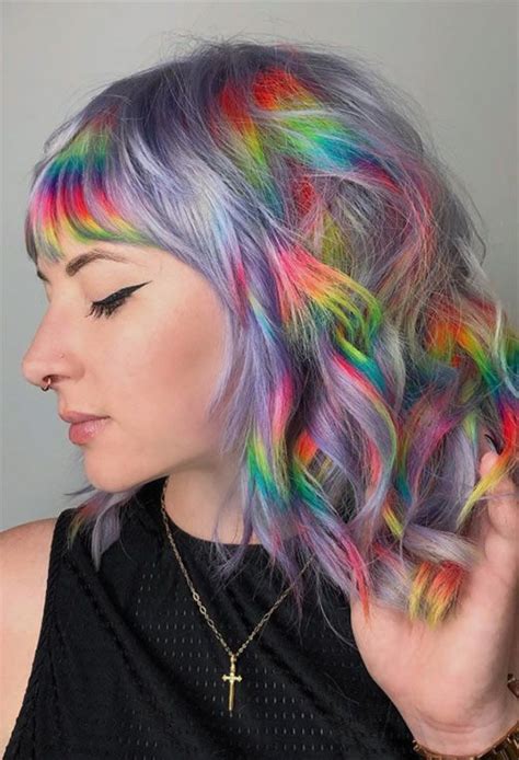 53 Magical Holographic Hair Color Ideas To Embrace The Pastel Rainbow Artofit