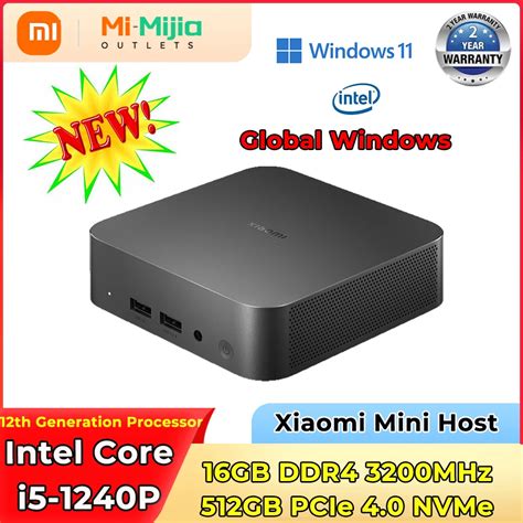 Xiaomi Mini Host PC Desktop Computer I5 1240P Intel NUC 16GB DDR4 RAM ...