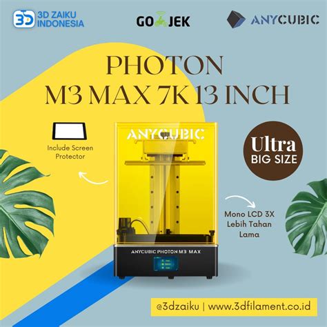 Jual 3D Printer Anycubic Photon M3 MAX 7K 13 Inch LCD Ultra Big Size