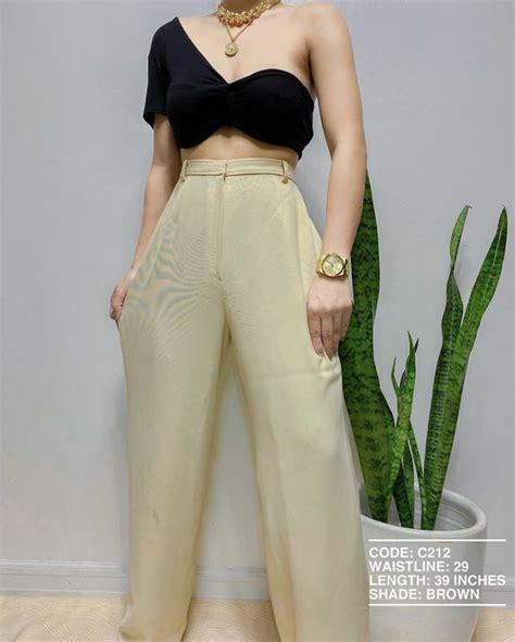 High Waist Nude Trouser Women S Fashion Bottoms Other Bottoms On Carousell