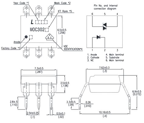 Moc Triac Driven Optoisolator Pinout Specs Equivalent Off