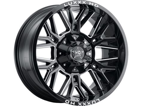 Luxxx HD Milled Gloss Black LHD25 Wheels RealTruck