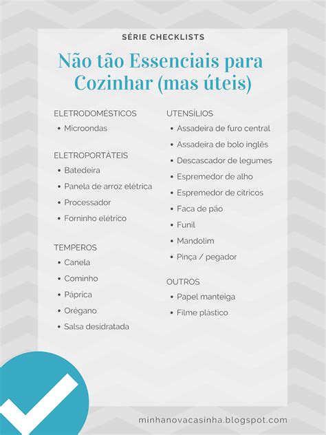 Checklists Essenciais Para Cozinhar