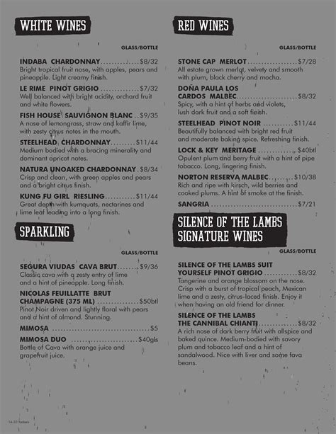 Menu at Alamo Drafthouse pub & bar, Yonkers