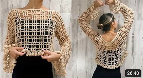 Como Tejer Una Hermosa Blusa A Crochet Paso A Paso Tejidos Paso A Paso