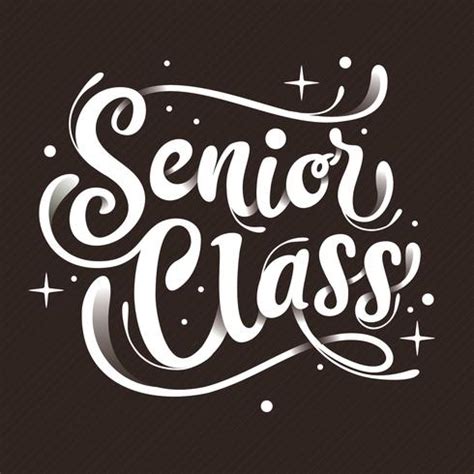 Senior Class Typography 230983 Vector Art at Vecteezy