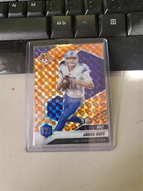 Panini Mosa Que Jared Goff R Actif Orange Prizm Detroit Lions