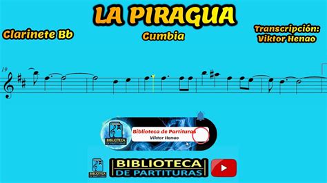 Partitura LA PIRAGUA Clarinete Bb Partituras Viktor Henao YouTube