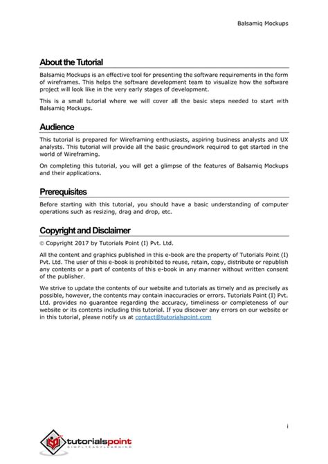 Balsamiq Mockups Tutorial Pdf
