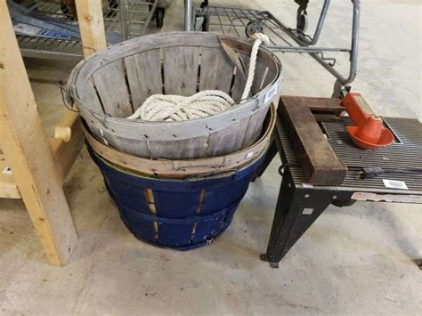 3 Bushel Crab Baskets And Rope Trice Auctions