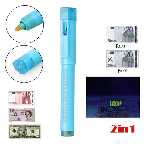 2in1 135*20*15mm Useful UV Light Banknotes Detector Counterfeit Fake ...