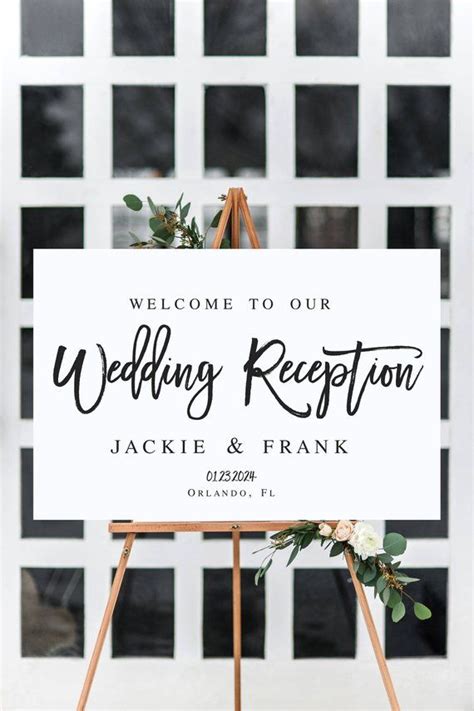 Modern Wedding Reception Welcome Sign Template Printable Etsy In 2021