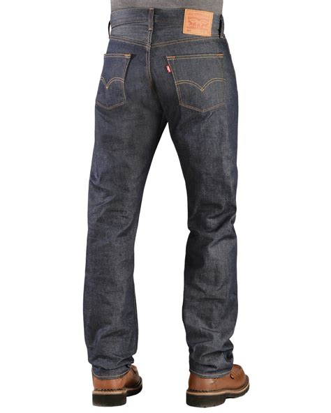 Levis Mens 501 Original Shrink To Fit Regular Straight Leg Jeans