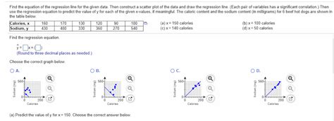 Answered Find The Equation Of The Regression Bartleby