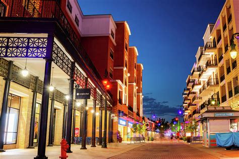 Branson Landing Promenade At Dusk Photograph By Gregory Ballos Fine