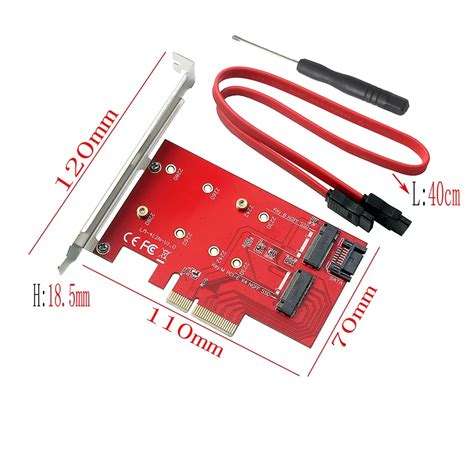 Переходник NVME SSD M.2 адаптер PCI-e 4x - 2Port NGFF M.2 (B M Key) SSD ...