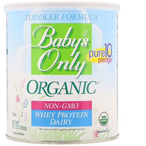 Natures One Babys Only Organic Toddler Formula Whey Protein Dairy