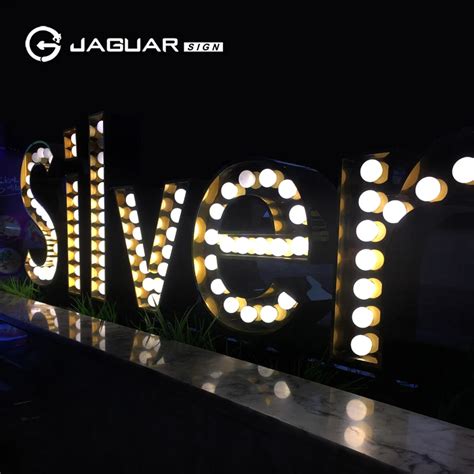 Outdoor Free Standing Light Bulb Letters 3d Light Up Marquee Letters ...