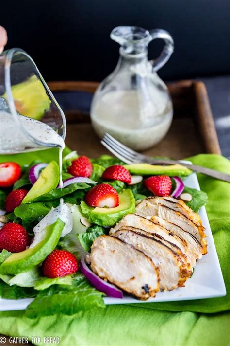 Grilled Chicken Salad Strawberry Poppy Seed Dressing Grilled Chicken