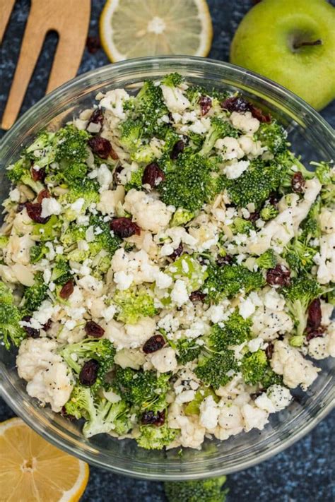 Broccoli And Cauliflower Salad Healthy And Easy Video Sweet And