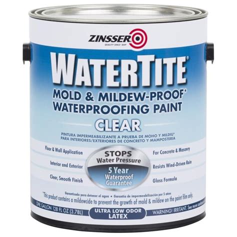 Zinsser Watertite Clear Gloss Mildew Resistant Mold Resistant