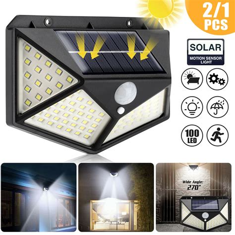 Garden Lighting Pack Led Solar Pir Motion Sensor Wall Lights