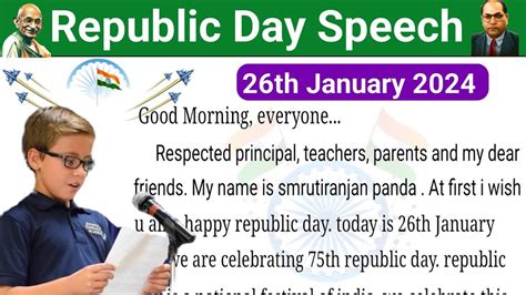 Republic Day Speech In English Speech On Republic Day Very