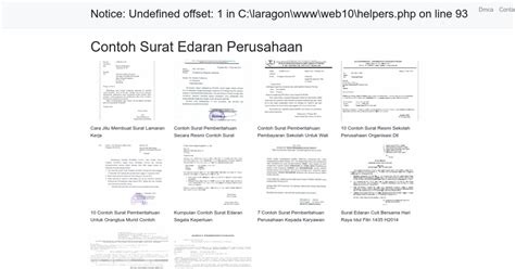 Contoh Surat Edaran Perusahaan